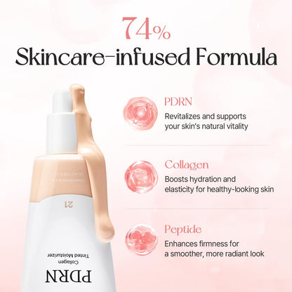 mixsoon PDRN Collagen Tinted Moisturizer - Skincare-Infused Base with Rice PDRN & Peptides, 24H Vibrant Glow & Luminous Hydration, 10 Shades 50ml / 1.69 fl.oz. Korean Glass Skin (No. 27 Unseen)