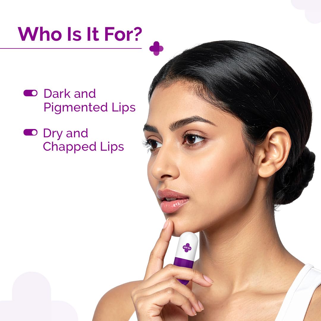 The Derma Co 1% Kojic Acid Lip Balm SPF 50 with Arbutin & Peptide Complex, 4.5g