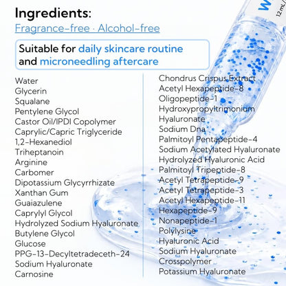 WNP Plump PDRN with 8D Hyaluronic Acid Hydrating Facial Serum, 30 Ct