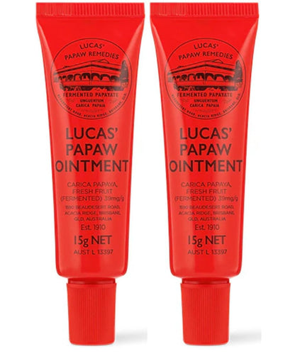Lucas Papaw Ointment 15g Lip Applicator 2-Pack