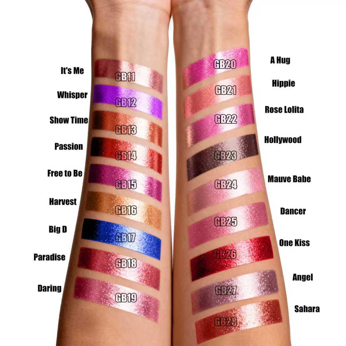 Nude Metallic Lipstick and Lip Liner Combo Glitter Lipsticks for Women