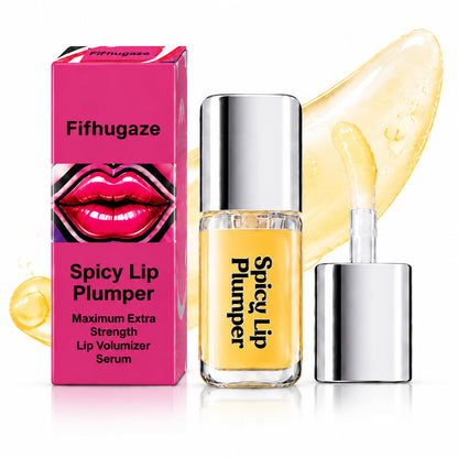 Fifhugaze Spicy Lip Plumper, Hydrating Lip Volumizer Serum & Gloss