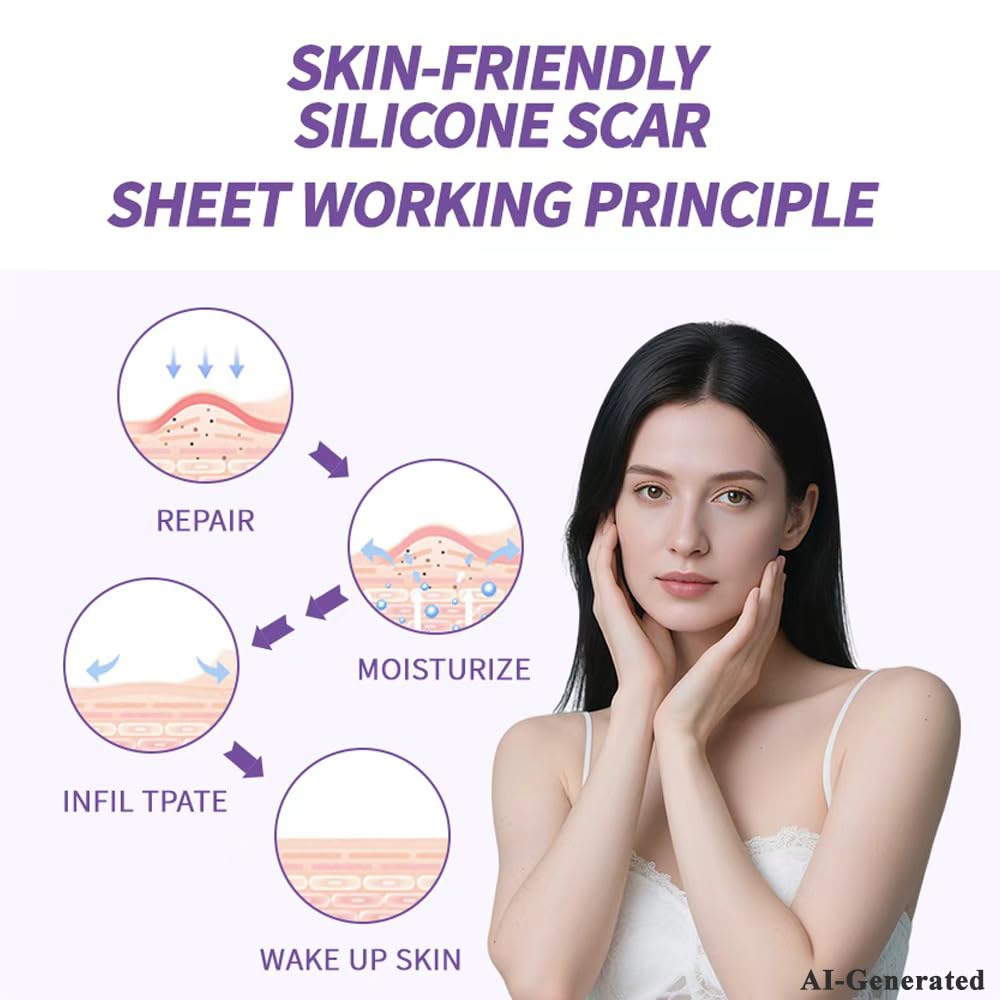 Medical Grade Silicone Scar Sheets, (1.6" x 60" Scar Roll-1.5M) - Reusable Scar Removal Tape Strips for Surgical,C-Section,Tummy Tuck,Keloid Scars Keloid Bump Removal