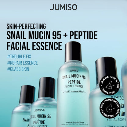 JUMISO Snail Mucin 95% + 5 Peptide Essence, Korean Face Serum, 4.73 fl oz