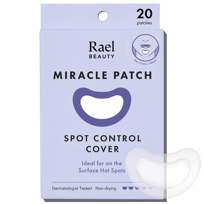 Rael Miracle Spot Control Cover Hydrocolloid Strips Pimple Patches (20 Ct)