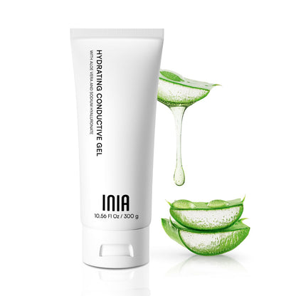 INIA Microcurrent Conductive Gel for Facial and Body Machines, 10.56 Fl Oz