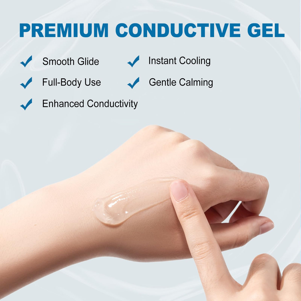 2 Pack Conductive Gel For Microcurrent, Radio Frequency Gel with RF Facial Machine, Microcurrent Conductive Gels with Hyaluronic Acid, Instantly Soothing Skin, Long-Lasting Hydrating, 250g Per Tube