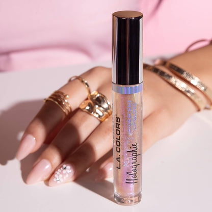 L.A. COLORS Holographic Iridescent Lipgloss, Glazed Donut CLG426