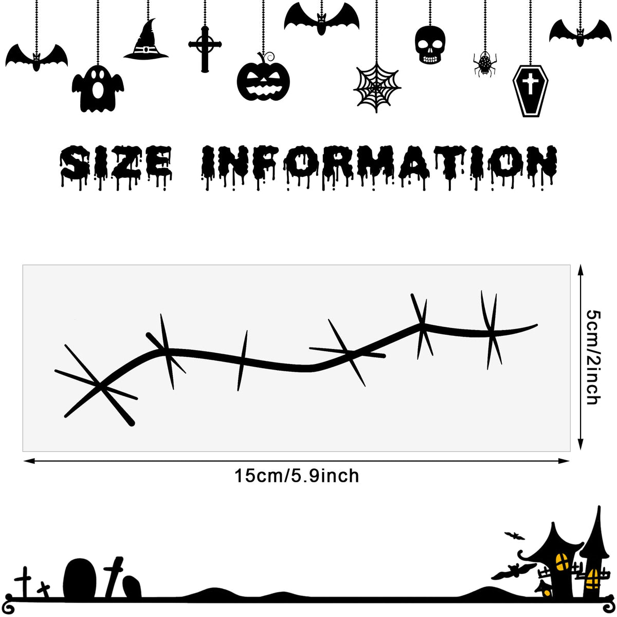 Nosiny 20 Sheets Halloween Temporary Stitches Tattoos Fake Scars, 20 Sheets