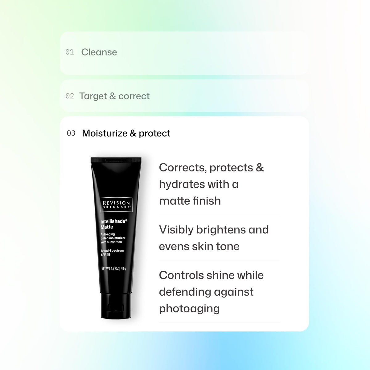 Revision Skincare Intellishade Matte SPF 45 Tinted Sunscreen, 1.7 oz