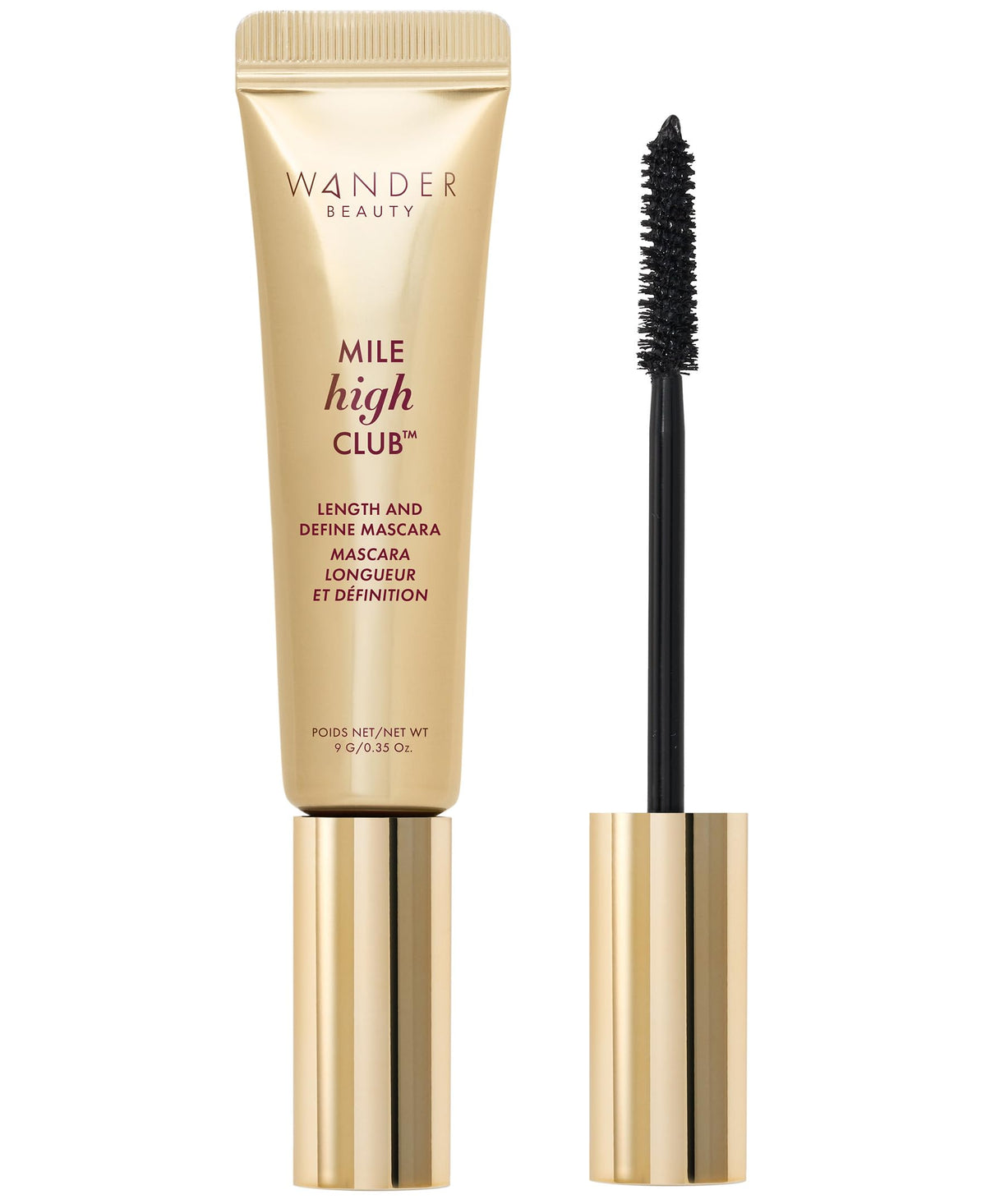 Wander Beauty Women's Mile High Club Volume and Length Mascara, Jet Black, One Size