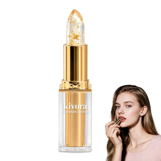 AEEHFENG Kivora Lipstick for Mature Lips, 2026 New Advanced Kivora Clear Lipstick, Natural PH Adjusting Clear to Natural Colour, Moisturising Lip Balm, Long 24 Hours Lasting Sheer Gloss (1 Bottle)