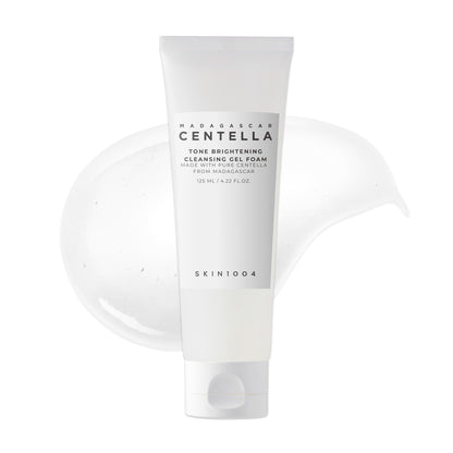 SKIN1004 Tone Balancing Cleansing Gel Foam, 125ml, Makeup Remover & Face Cleanser with Madagascar Centella Asiatica & MadeWhite, Korean Hydrating Gel Facial Cleanser, Korean Skincare