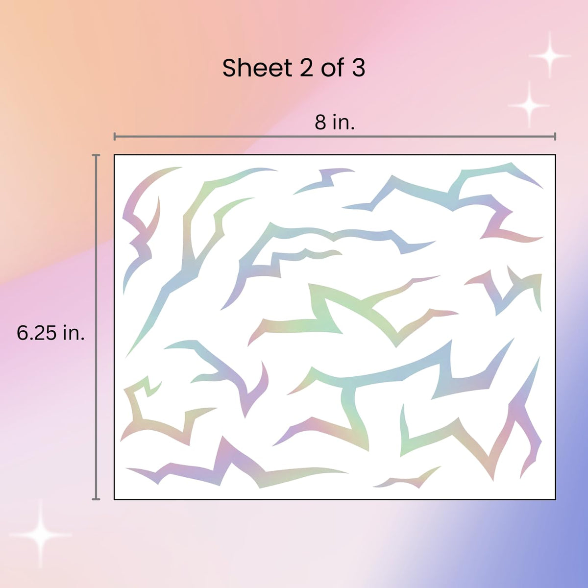 Iridescent Pattern Temporary Tattoos | 3 Sheets Holographic Fantasy Energy Pattern | Metallic Cosplay | Fake Tat Stickers | Kpop Tattoos for Kids | Birthday Party, Halloween