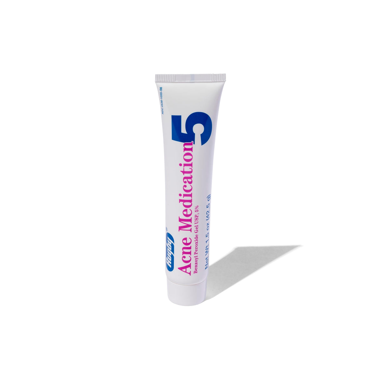Rugby Acne Medication - Benzoyl Peroxide Gel USP 5% - Vanishing Formula - Greaseless - Helps to Clear Up Acne Pimples - 1.5 Oz. (1 Pack)