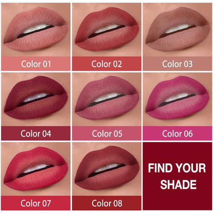 evpct Real Nude Lip Liner Combo Set for Older Women Long Lasting Waterproof, Nude Gradient Matte Lipstick Lips Stick Crayon Pencil Cream Lip Liner and Lipstick Combo Makeup, Flawless Ombre Effect