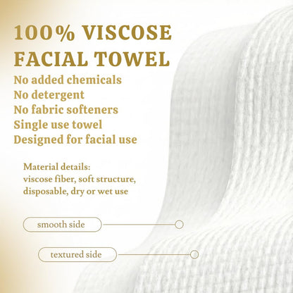 Silklean Glow & Go XL Disposable Face Towel 10x15 Inch, 100% Biodegradable Premium Towels for Fine Line Prevention & Radiant Skin, Chemical Free, 50 Count One Month Supply, 1 Pack
