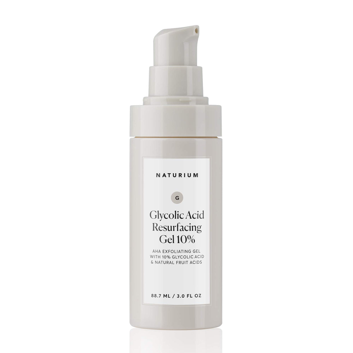 Naturium Glycolic Acid Resurfacing Gel 10%, AHA Exfoliating Gel with Natural Fruit Acids, 3.0 oz