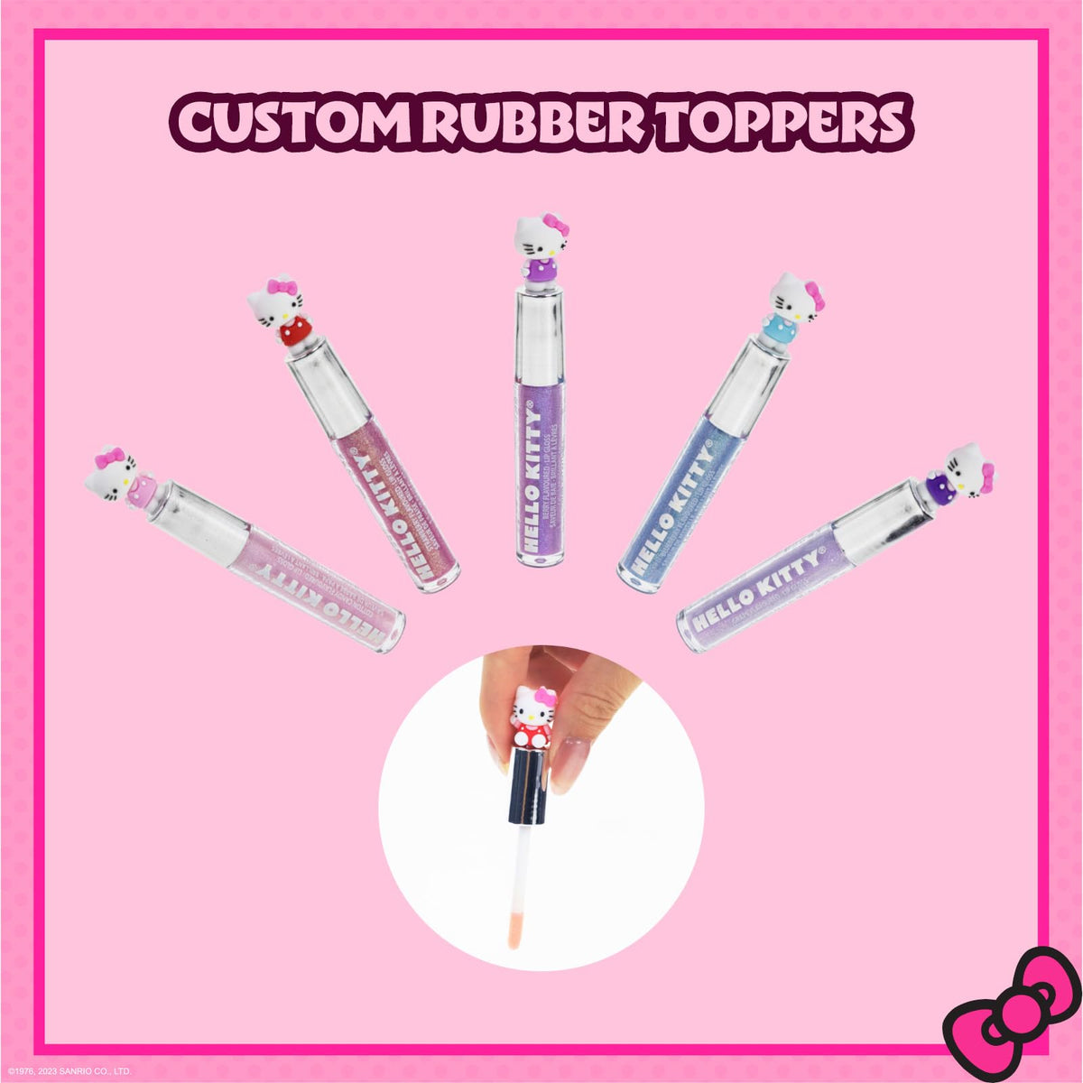 Hello Kitty Lip Gloss Set, 5-Piece Plant-Based, Ages 3+