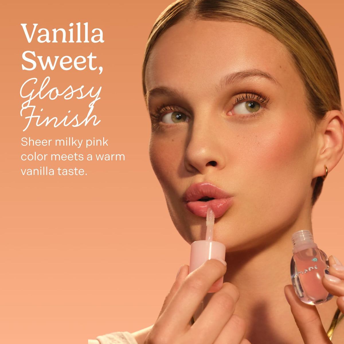 Mane Lip Gloss, Sugar Shore, Sheer Milky Pink Tint, 0.16 Fl Oz
