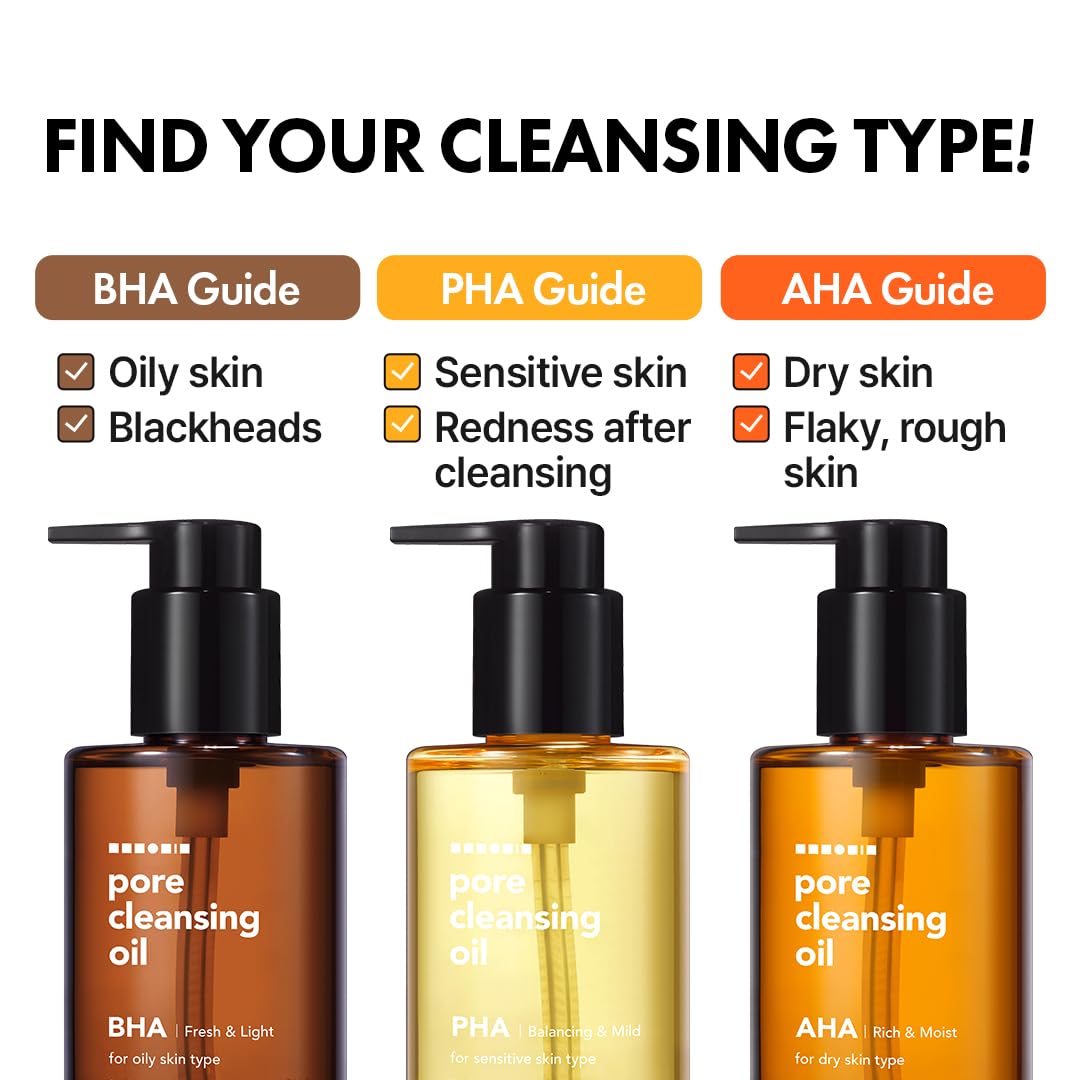 Hanskin Large Size 10.14 fl oz BHA Pore Cleansing Oil for Oily Skin