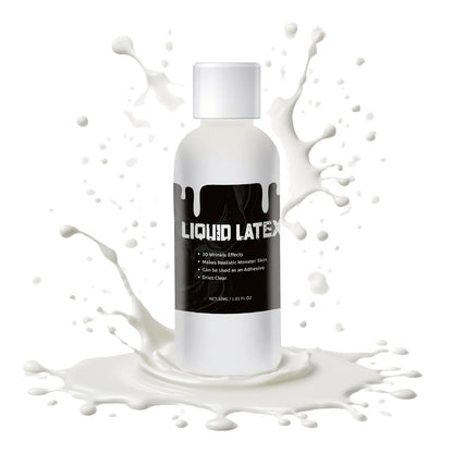 Liquid Latex SFX Makeup for Fake Scars, Zombie Wounds & Crafts, 1 fl oz