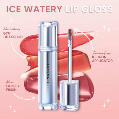JUDYDOLL Lip Plumper Gloss Tinted Lip Balm Moisturizing Red Lipstick