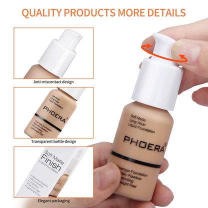 PHOERA Foundation Makeup,Full Coverage Foundation for Older Women