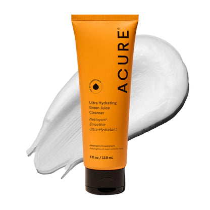 Acure Ultra Hydrating Green Juice Face Cleanser - Pore Scrub - 4 fl oz