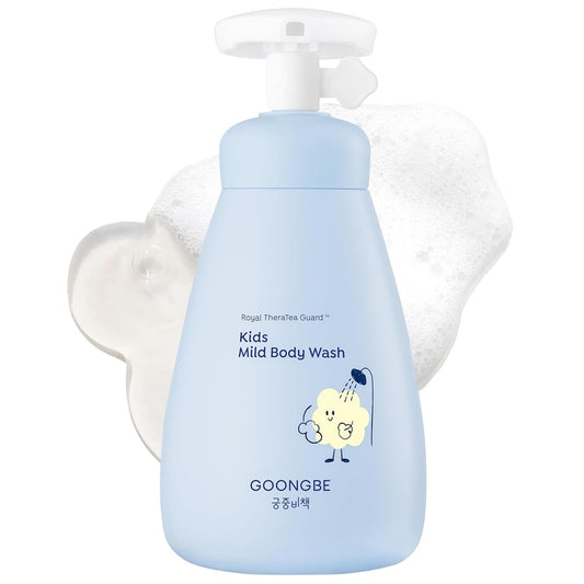 GOONGBE Kids Body Wash – Korean Tear-Free Foaming Low-pH Cleanser, 10.1 oz