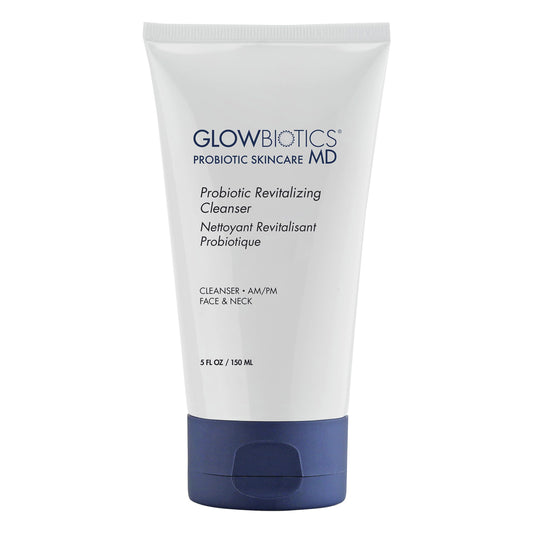 Glowbiotics Probiotic Revitalizing Cleanser - Anti-Aging Face Wash with Peptides - 5 oz - Hydrating Gel for Hormonal, Dry & Mature Skin