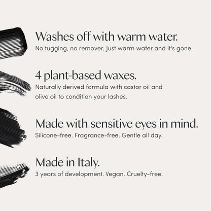 Ravie Beauty Effortless Lash Classic Curve Mascara (Black) - Lengthening and Volumizing Mascara, Smudge Proof, Flake Free, Buildable, Long Lasting, Washes Off with Warm Water