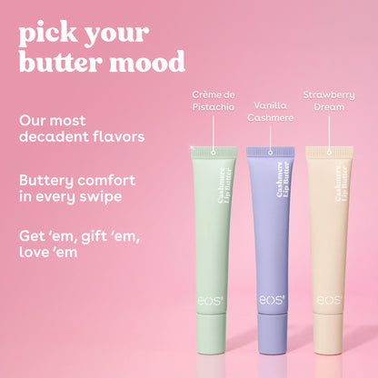 eos Strawberry Dream Plumping Peptides & Shea Butter Lip Butter, 0.35 fl oz