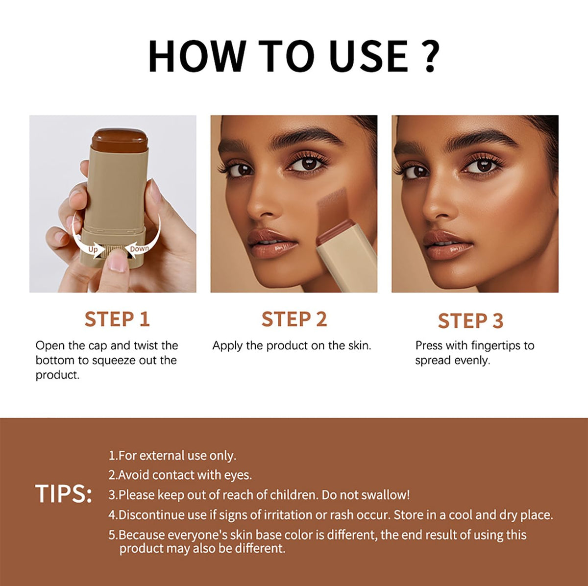 Covebalm Beauty Skin Tint for Black Women, Covebalm Foundation Stick, Serum Boosted Skin Tint Balm, Tinted Moisturizer for Face (# 03)
