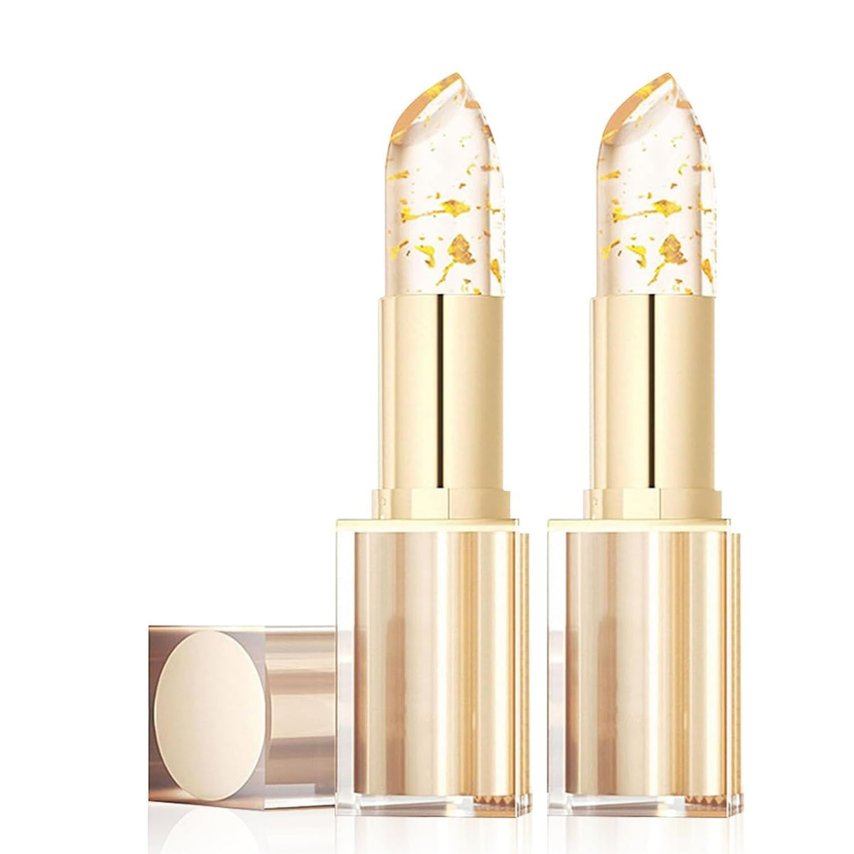 YCNASSS Color Changing Lipstick for Older Women, pH Adjusting Clear Lip Gloss, Transfer-Proof, Long-Lasting Hydration, 8+ Hours, 2 Pieces