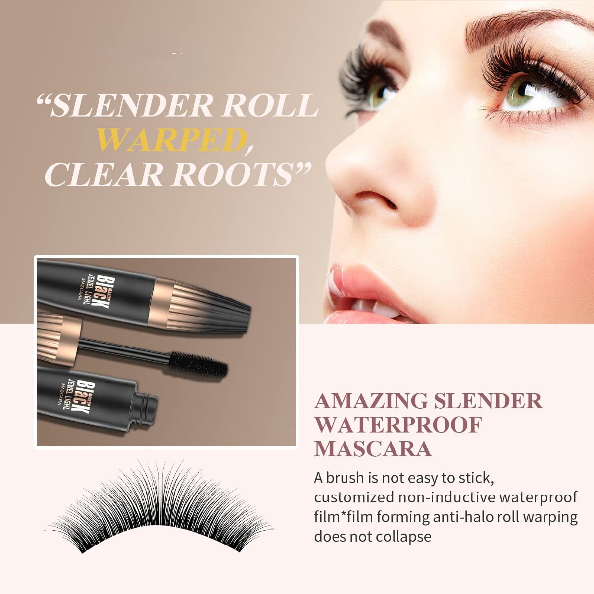 WOWCMy Amazing Lashes Mascara, 4D Silk Mascara For Older Women 60 Plus