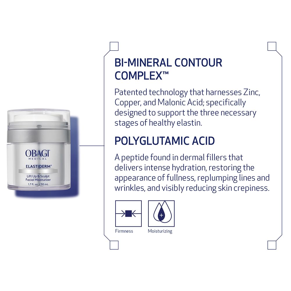 Obagi ELASTIderm Lift Up & Sculpt Facial Moisturizer – Clinically Proven Anti-Aging Face Cream that Visibly Firms & Sculpts Facial Contours, & Reduces Fine Lines & Wrinkles with Peptides – 1.7 oz
