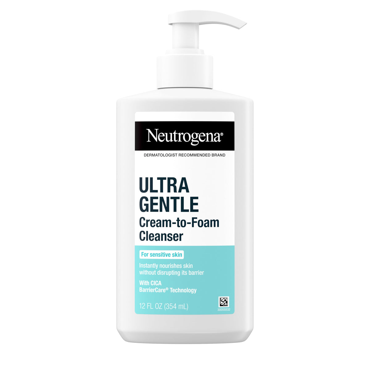 Neutrogena Ultra Gentle Cream to Foaming Face Wash, 12 fl oz