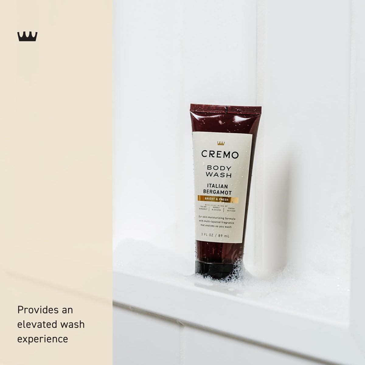 Cremo Body Wash for Men, Italian Bergamot, Travel Size, 3 Fl Oz