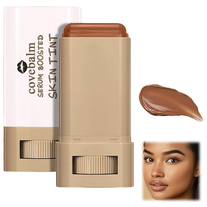Covebalm Beauty Skin Tint for Black Women, Covebalm Foundation Stick, Serum Boosted Skin Tint Balm, Tinted Moisturizer for Face (# 03)