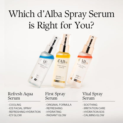d'Alba Official White Truffle Spray Serum, 3 Solutions, Mother's Day, Gift Set (1.76 fl oz (52 ml) x 3ea), Vegan Skin Care, Glow Serum for Radiant Skin, All In One Mist, Korean Skin Care