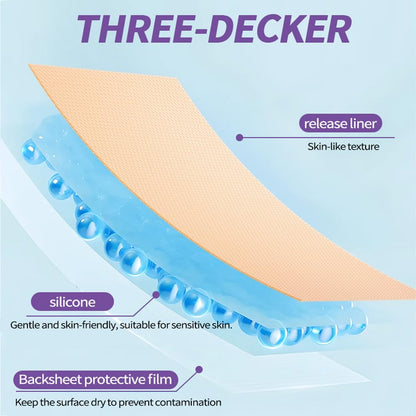 Medical Grade Silicone Scar Sheets, (1.6" x 60" Scar Roll-1.5M) - Reusable Scar Removal Tape Strips for Surgical,C-Section,Tummy Tuck,Keloid Scars Keloid Bump Removal