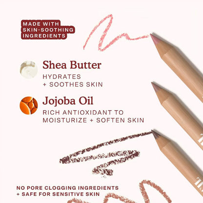 Beauty Glazed 6pcs Nude Brown Lip Liner Makeup Set - Waterproof & Smudge-Proof Matte Pencil, Long-Lasting & Durable, Smooth & Easy Glide, Non-Smudge, Contouring, Filling & Layering (NUDE-BROWN Set)