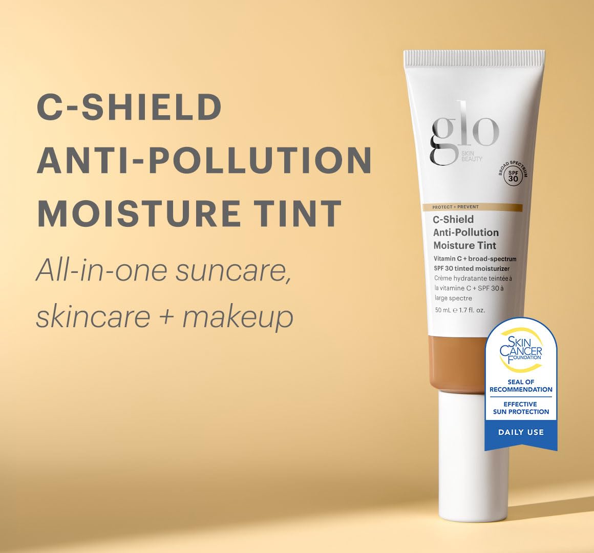 Glo Skin Beauty C-Shield Tinted Moisturizer SPF 30, 5W Medium 1.7oz