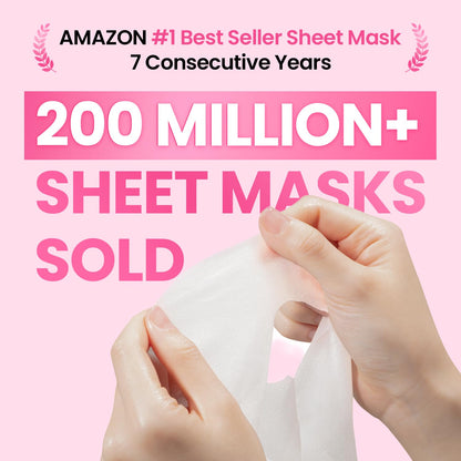 GLAM UP Korean Facial Sheet Mask 12 Pack – Hydrating Glass Skin Face Masks, Korean Skincare for Sensitive & Dry Skin, Easter Gifts, Teen Girl Gifts, Stocking Stuffers for Women, Spa Gift Set