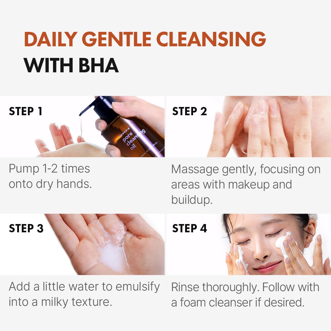 Hanskin Large Size 10.14 fl oz BHA Pore Cleansing Oil for Oily Skin