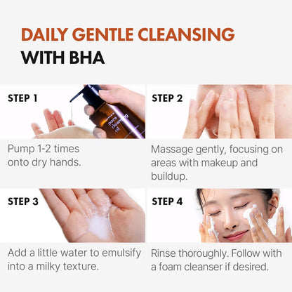 Hanskin Large Size 10.14 fl oz BHA Pore Cleansing Oil for Oily Skin