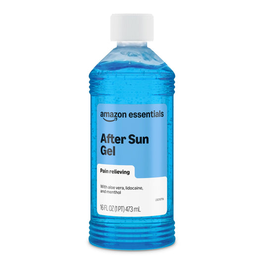 Amazon Essentials After Sun Gel with Aloe, Lidocaine and Menthol, 16 Fluid Ounce (1 Pack) (Previously Amazon Basics)