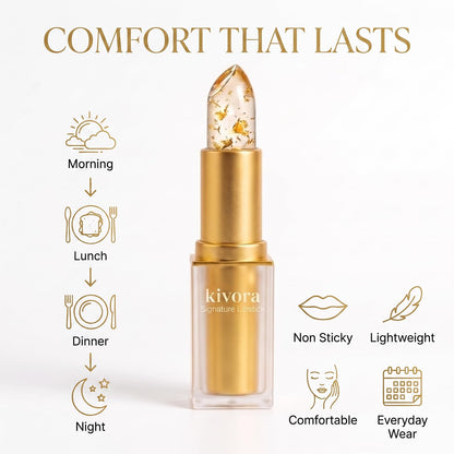 Lipstick for Mature Lips, Signature Clear Lipstick for Older Women (Gold)