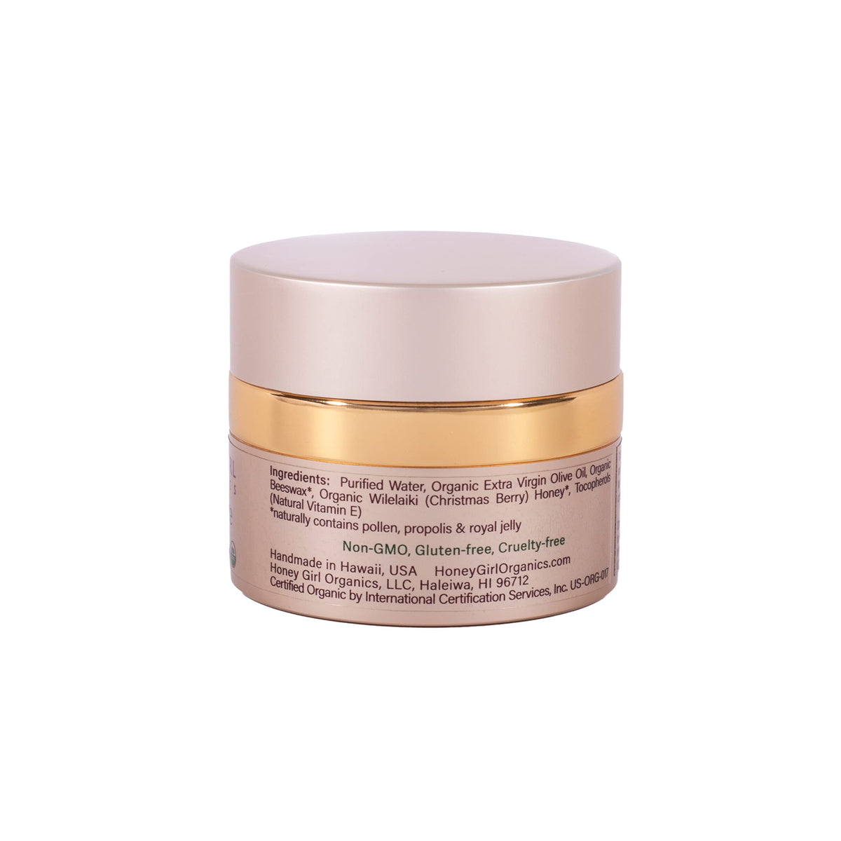 Honey Girl Organics Night Creme Extra Sensitive, Honey based Skin Care for Sensitive Skin, USDA Certified Organic Face Moisturizer, All In One: Face, Eye, Neck Cream, Made in Hawaii (1.75oz)